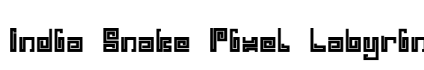 India Snake Pixel Labyrinth Game font preview